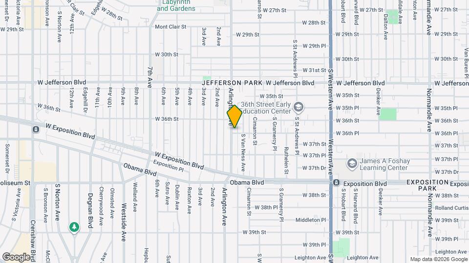 3628 Arlington Ave Mapa y Detalles de la Ubicación