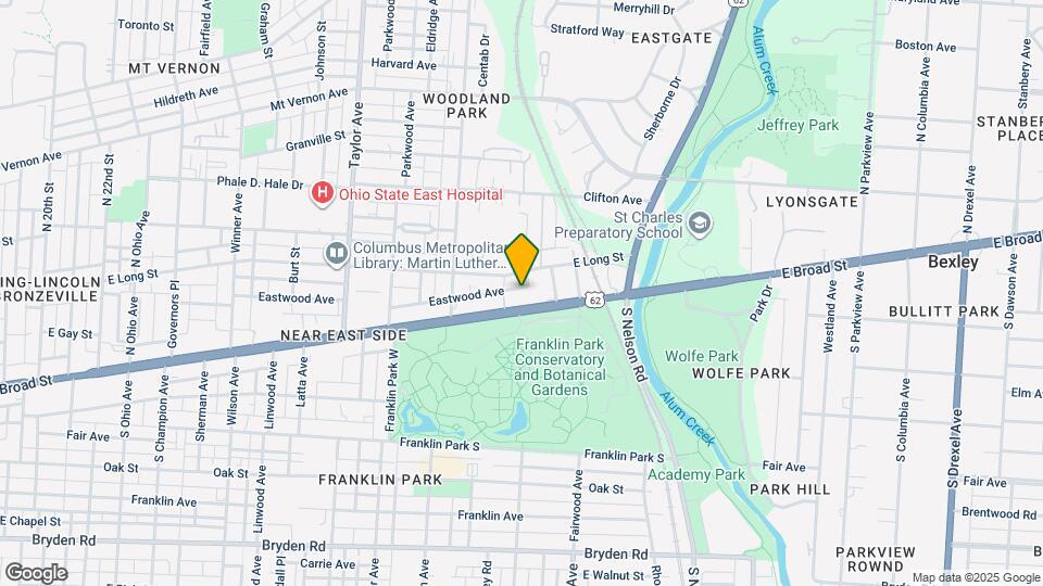 1738 E Broad St Map and Location Details