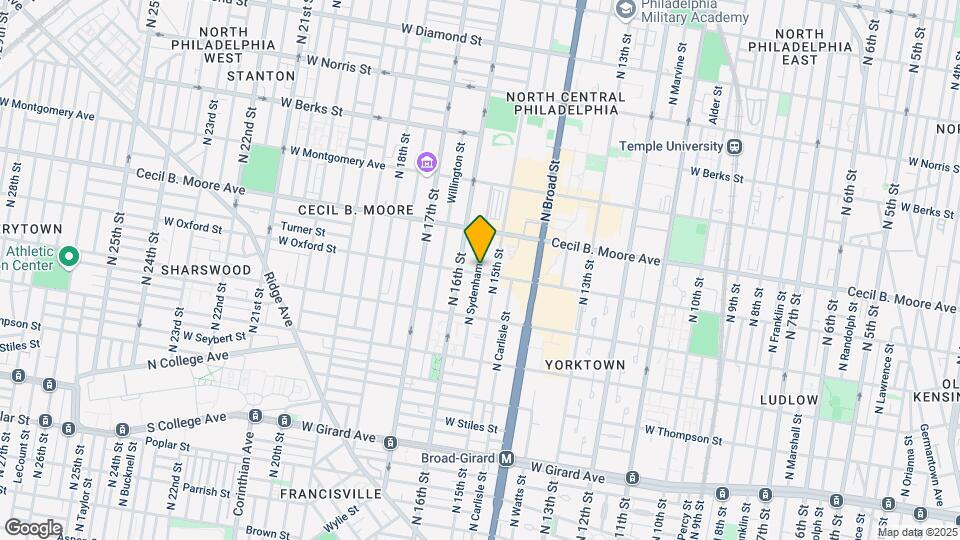 1507 W Oxford St Mapa y Detalles de la Ubicación