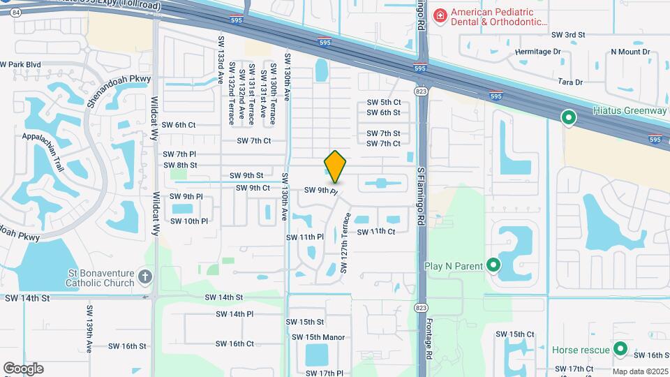 12811 SW 9th Pl Map and Location Details