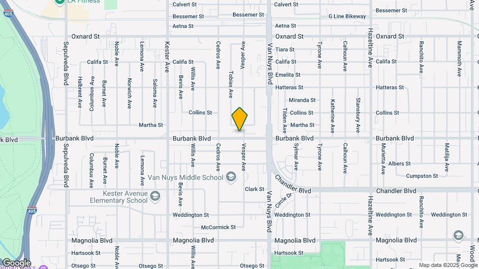 14605 Burbank Blvd Map and Location Details