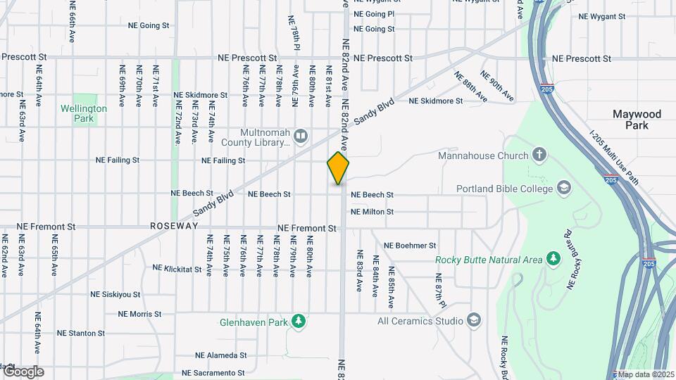 8127 NE Beech St Map and Location Details
