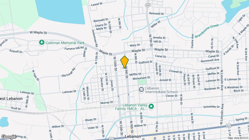 525 N 9th St Map and Location Details
