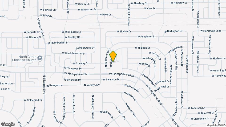 1866 W Hialeah Dr Map and Location Details