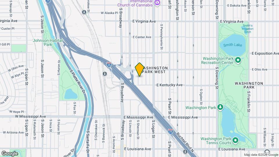 860 S Sherman St Map and Location Details