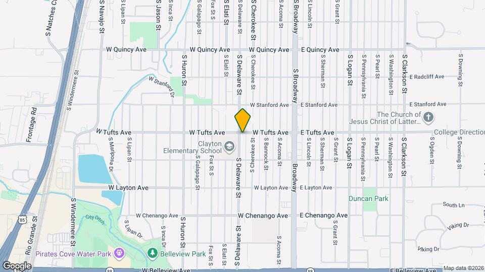4600 S Delaware St Map and Location Details