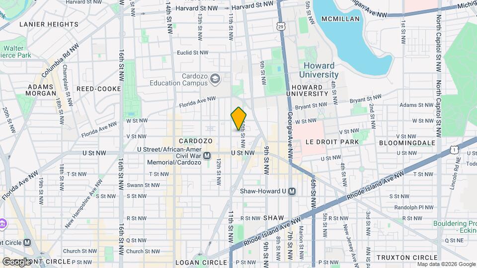 1013 V St NW, Unit 3 Map and Location Details
