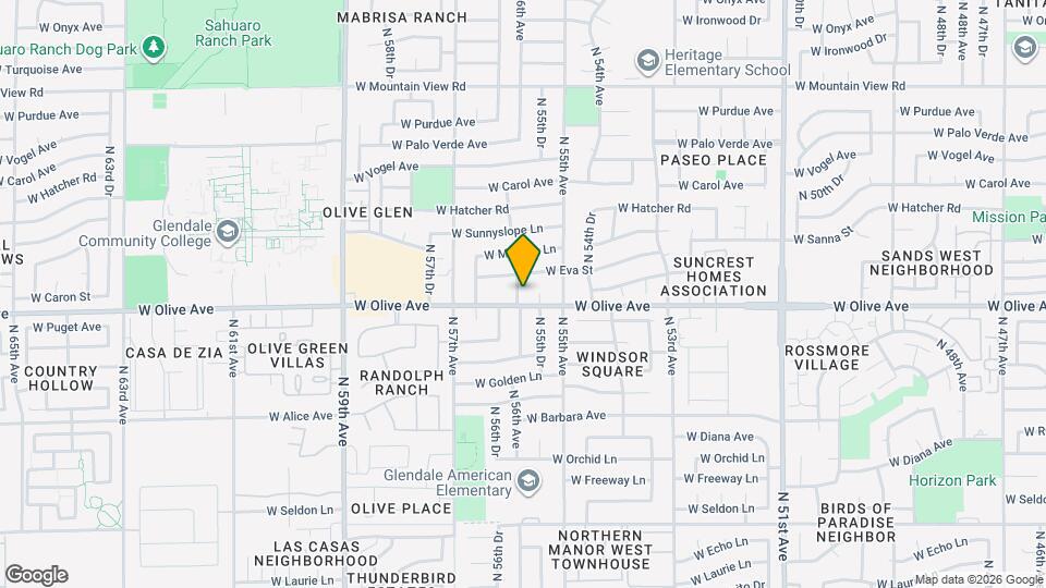 9009 N 56th Ave Mapa y Detalles de la Ubicación