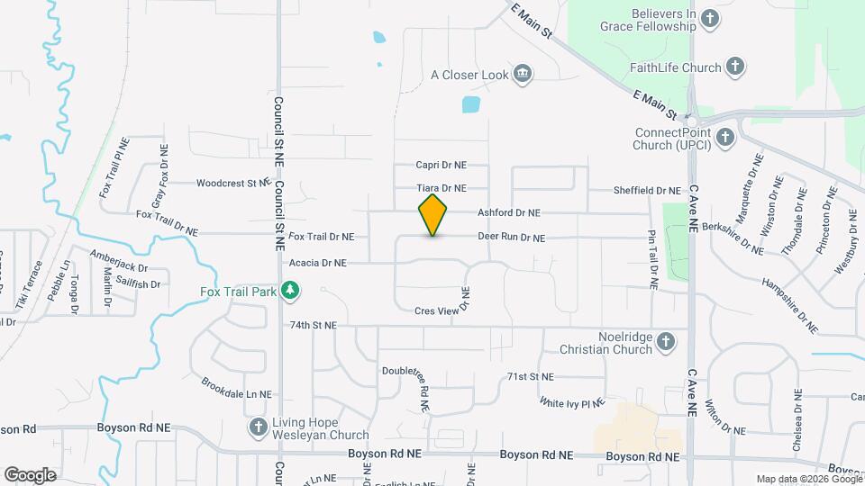 1125 Deer Run Dr NE Map and Location Details