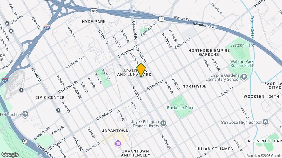 756 N 11th St Map and Location Details