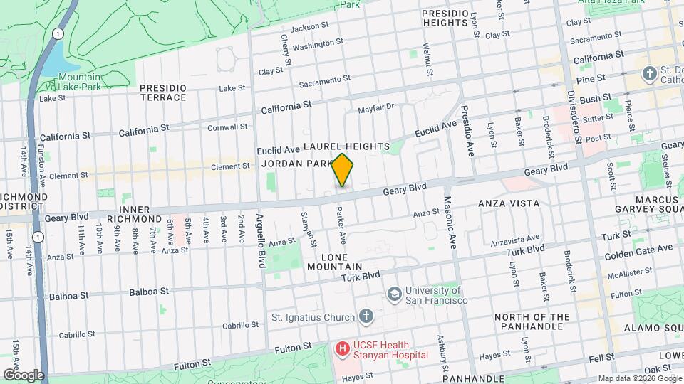 3220 Geary Blvd Map and Location Details