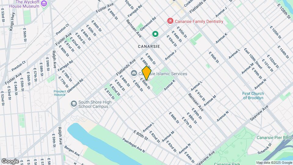 1017 E 86th St Map and Location Details