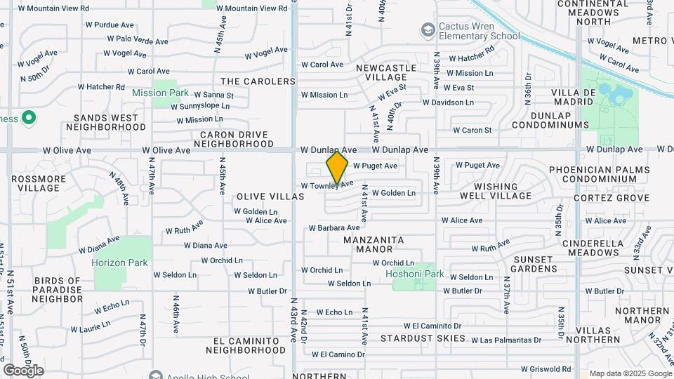 4215 W Townley Ave Map and Location Details