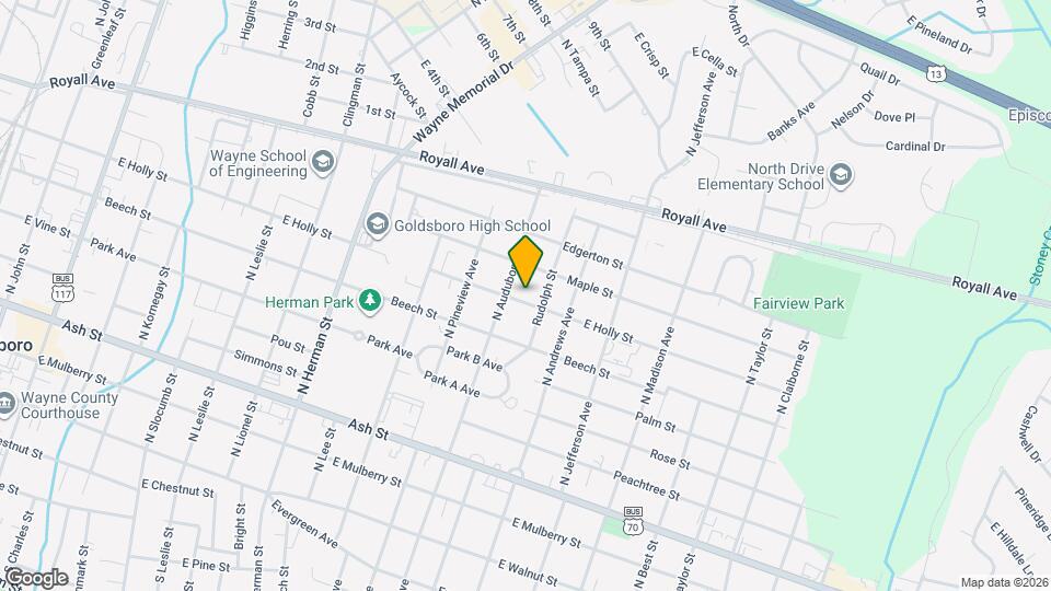 1307 E Holly St Map and Location Details