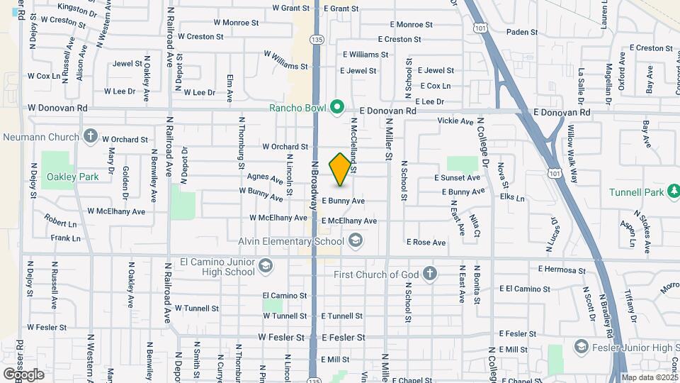 127 E Bunny Ave Map and Location Details