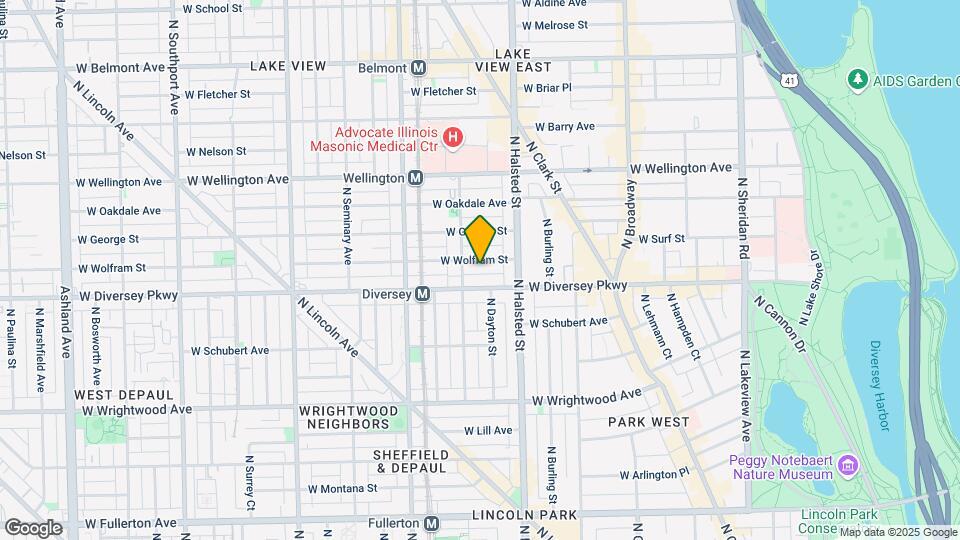 843 W Wolfram St Map and Location Details