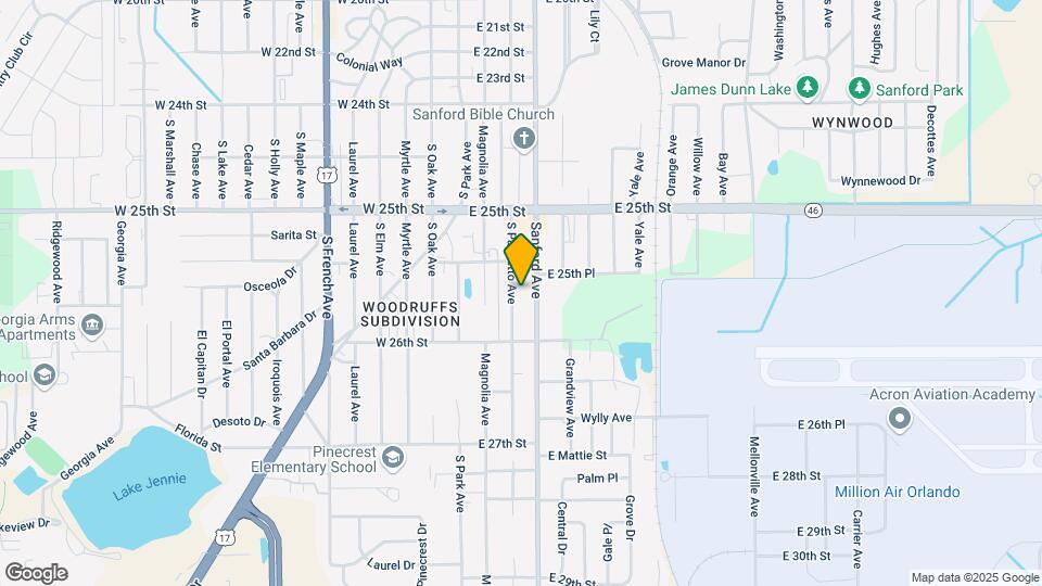 2545 1/2 S Palmetto Ave Map and Location Details