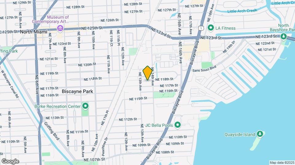 1330 NE 117th Ter Map and Location Details
