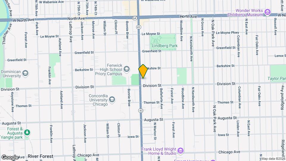 1209 N Harlem Ave Map and Location Details