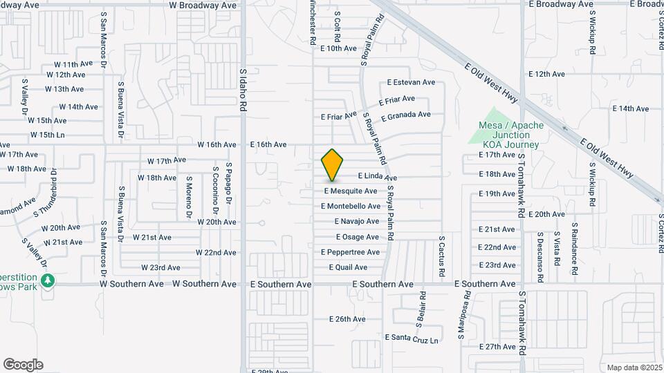 498 E Mesquite Ave Map and Location Details