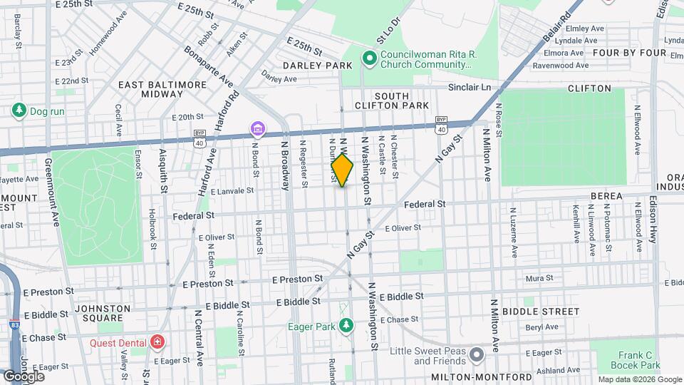 1634 N Wolfe St Mapa y Detalles de la Ubicación