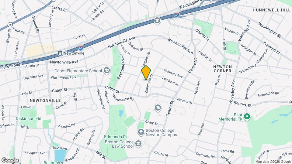 93 Claremont St Map and Location Details