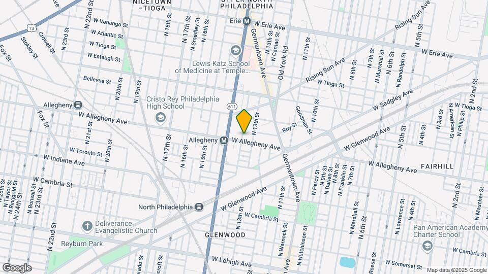 1317 W Allegheny Ave-Unit -2R Map and Location Details