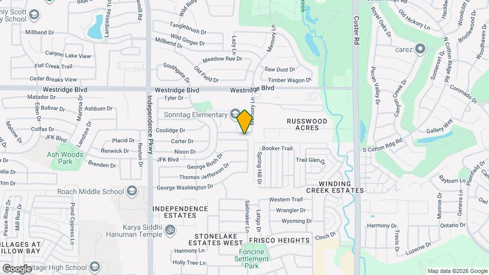 9508 Woodrow Wilson Dr Mapa y Detalles de la Ubicación