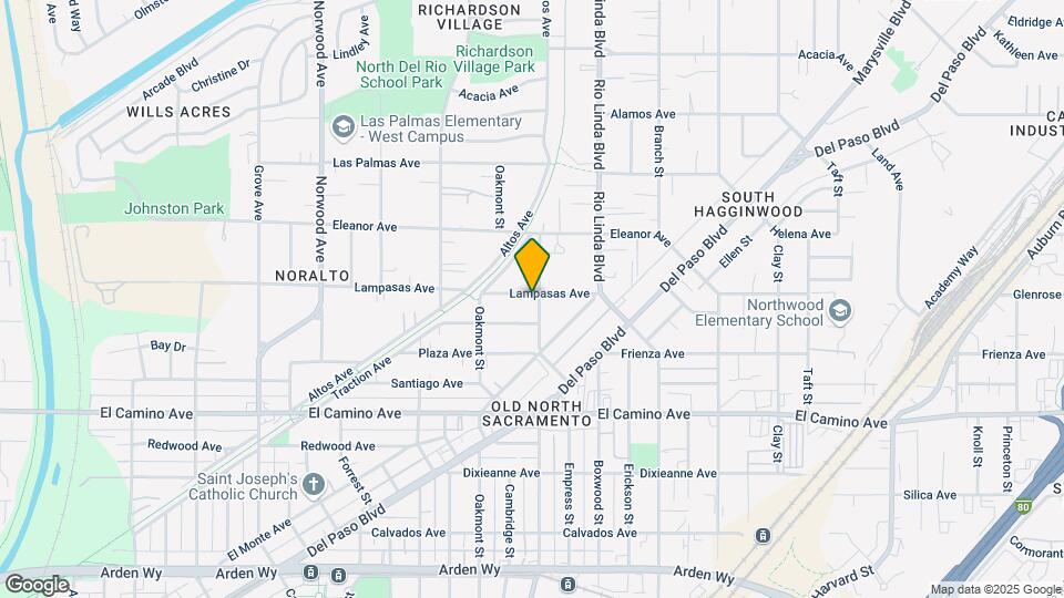 796 Lampasas Ave Map and Location Details