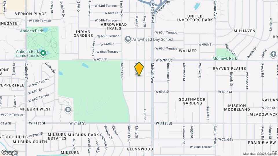 6809 Marty St Map and Location Details