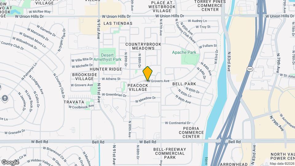 8759 W Grovers Ave Map and Location Details