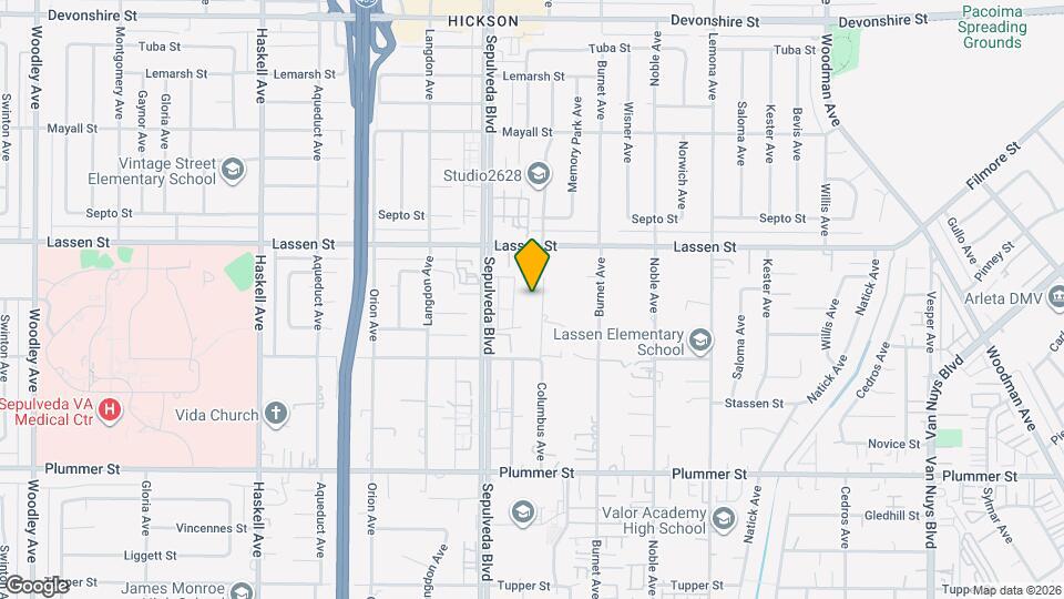 9801 Columbus Ave Map and Location Details