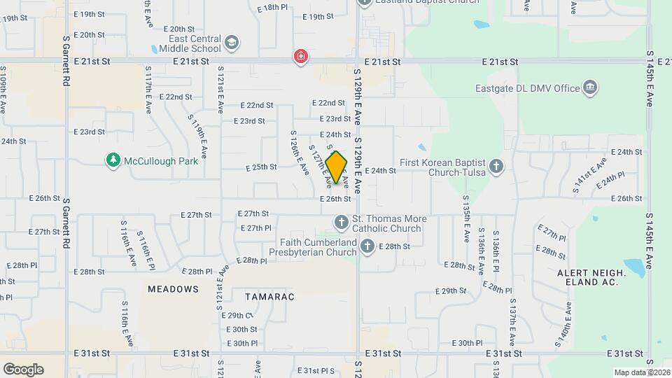 2485 S 127th E Ave Map and Location Details