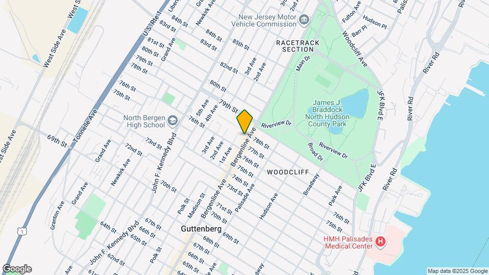 7723 BERGENLINE Ave Map and Location Details