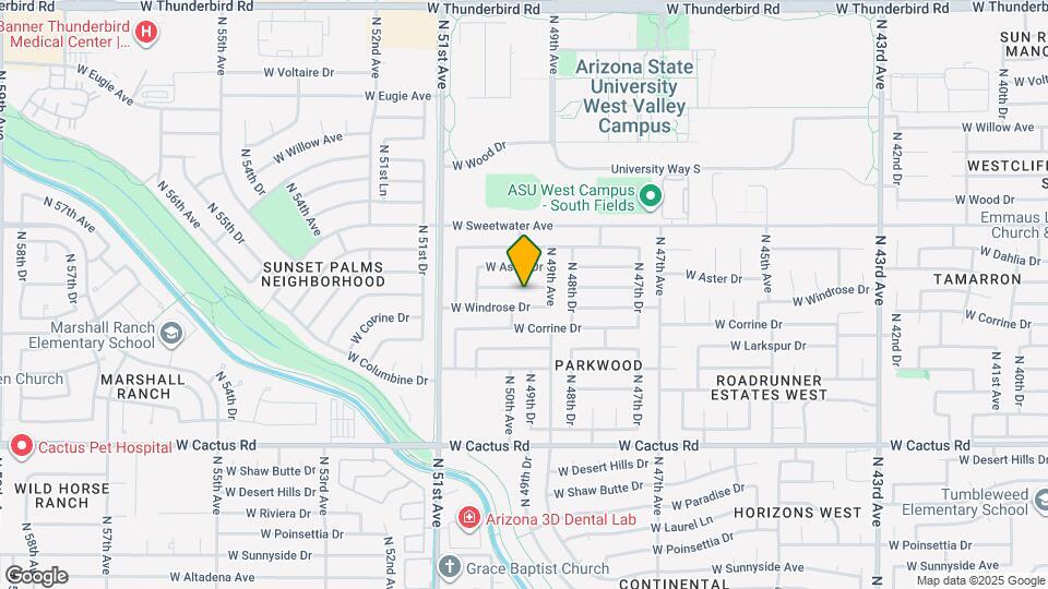 4923 W Rosewood Dr Map and Location Details