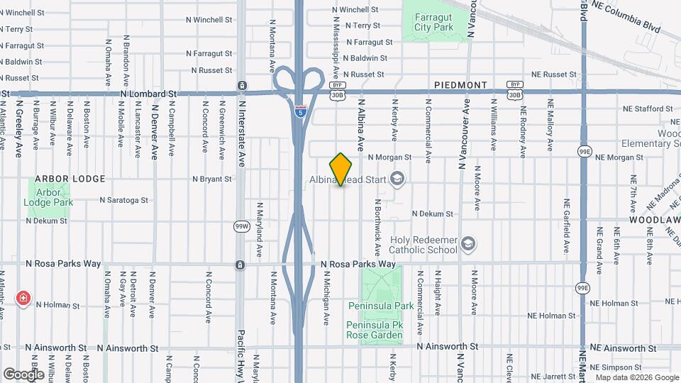 6919 N Mississippi Ave Map and Location Details