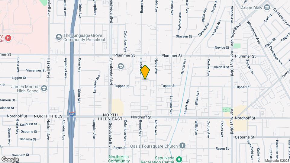 9324 Burnet Ave Map and Location Details