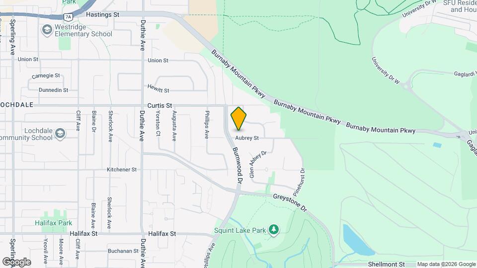 7495 Aubrey St Map and Location Details