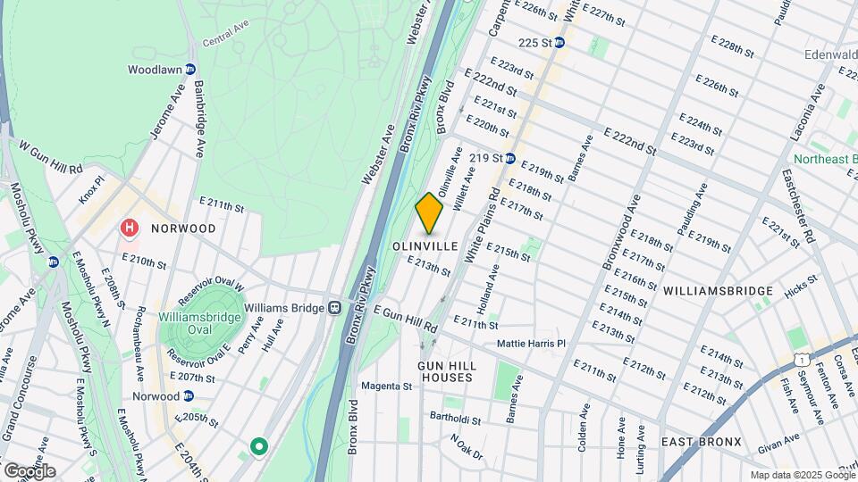 3632 Olinville Ave Map and Location Details