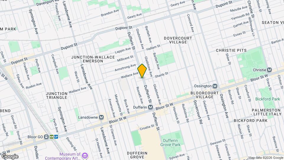 1136 Dufferin St Map and Location Details
