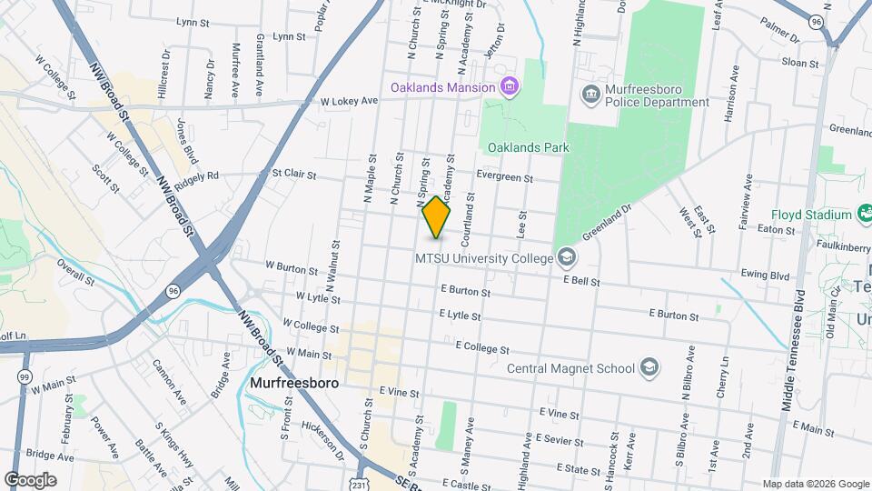 515 N Academy St Map and Location Details