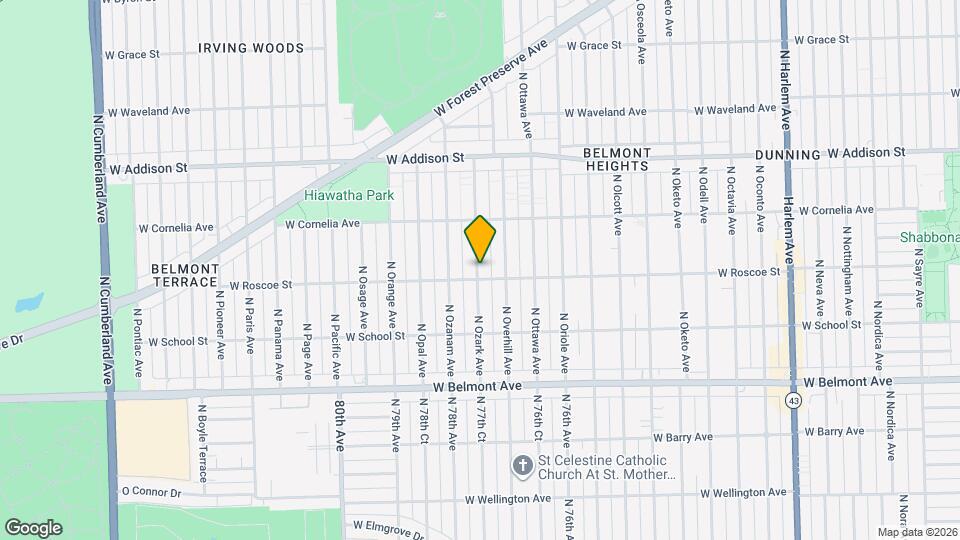 3407 N Ozark Ave Map and Location Details