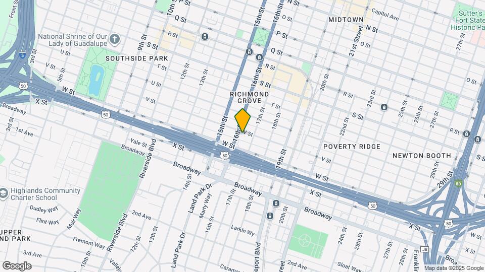 1608 V St Map and Location Details