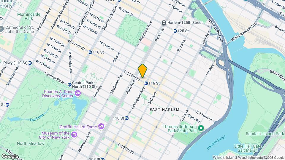123 E 116th St Mapa y Detalles de la Ubicación