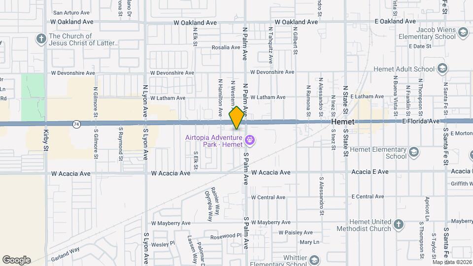 128 S Western Ave Map and Location Details