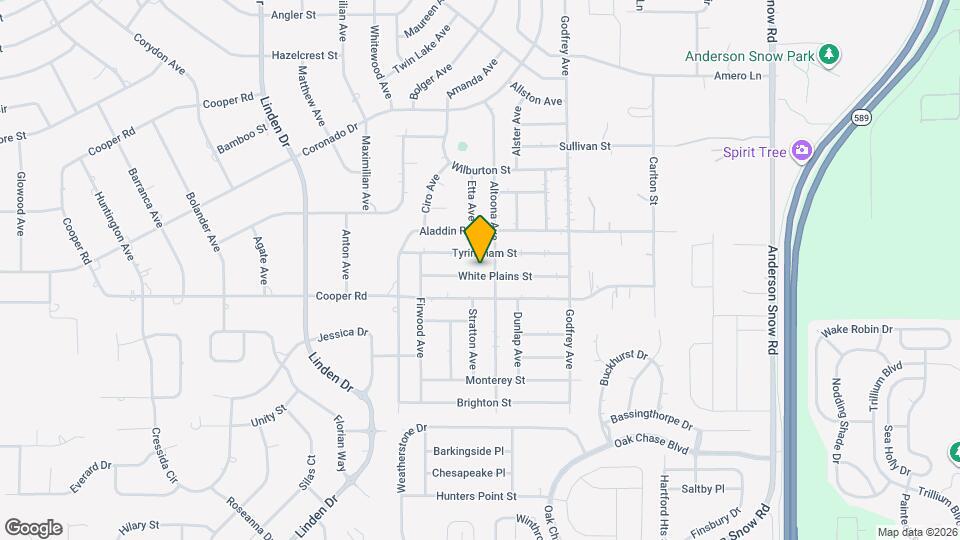 13455 White Plains St Map and Location Details