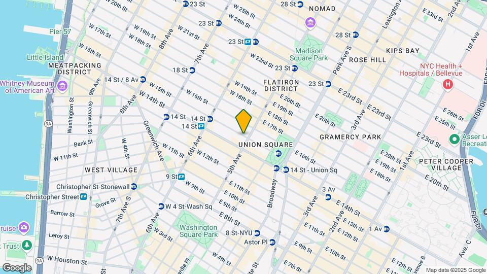 10 W 15th St Map and Location Details
