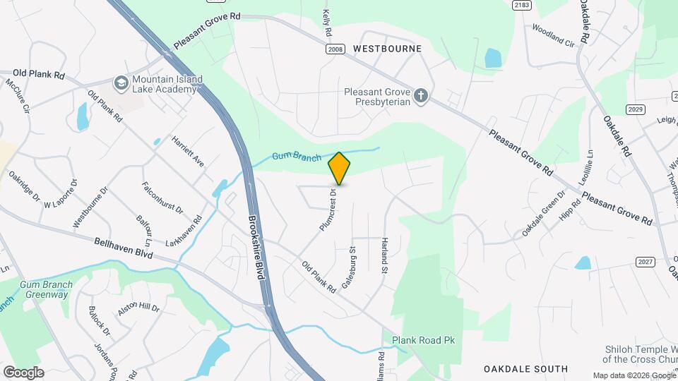 1526 Plumcrest Dr Map and Location Details