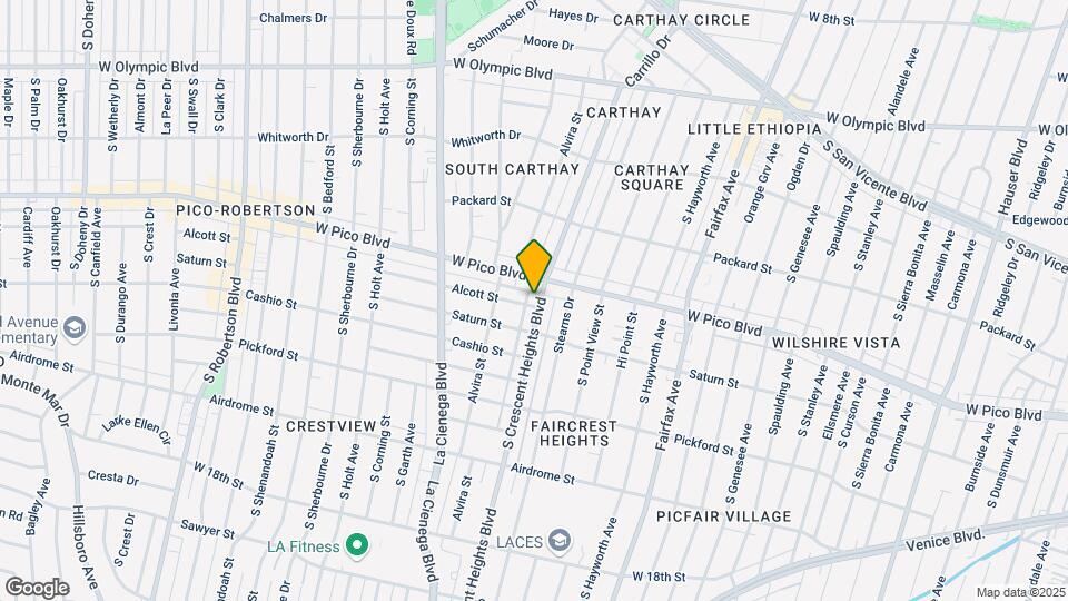 1417 S Crescent Heights Blvd Mapa y Detalles de la Ubicación