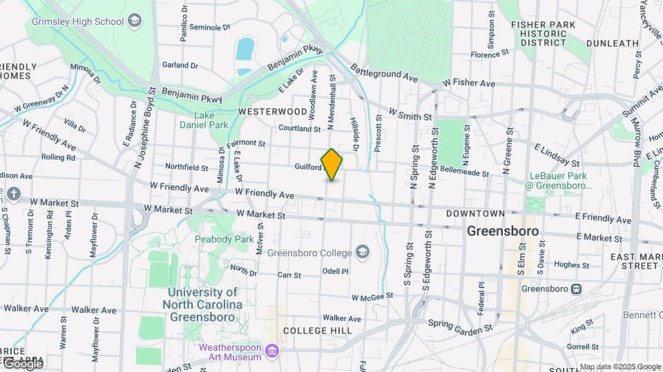 206 N Mendenhall St Map and Location Details
